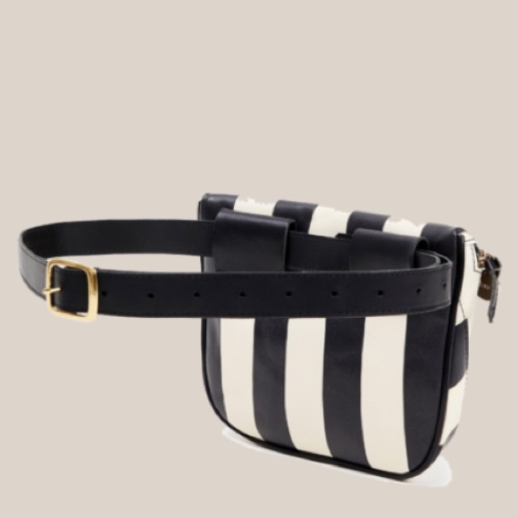 Clare V | Black x Cream Striped OG fanny pack - Picture 2 of 8
